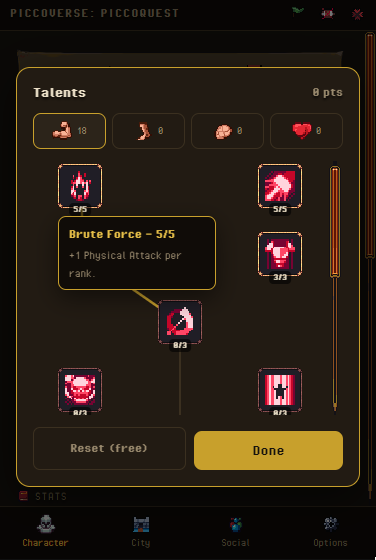 Talent trees